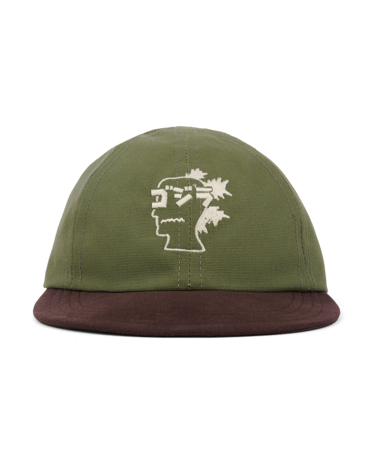Brain Dead x Godzilla 6 Panel Engineer Hat - Olive
