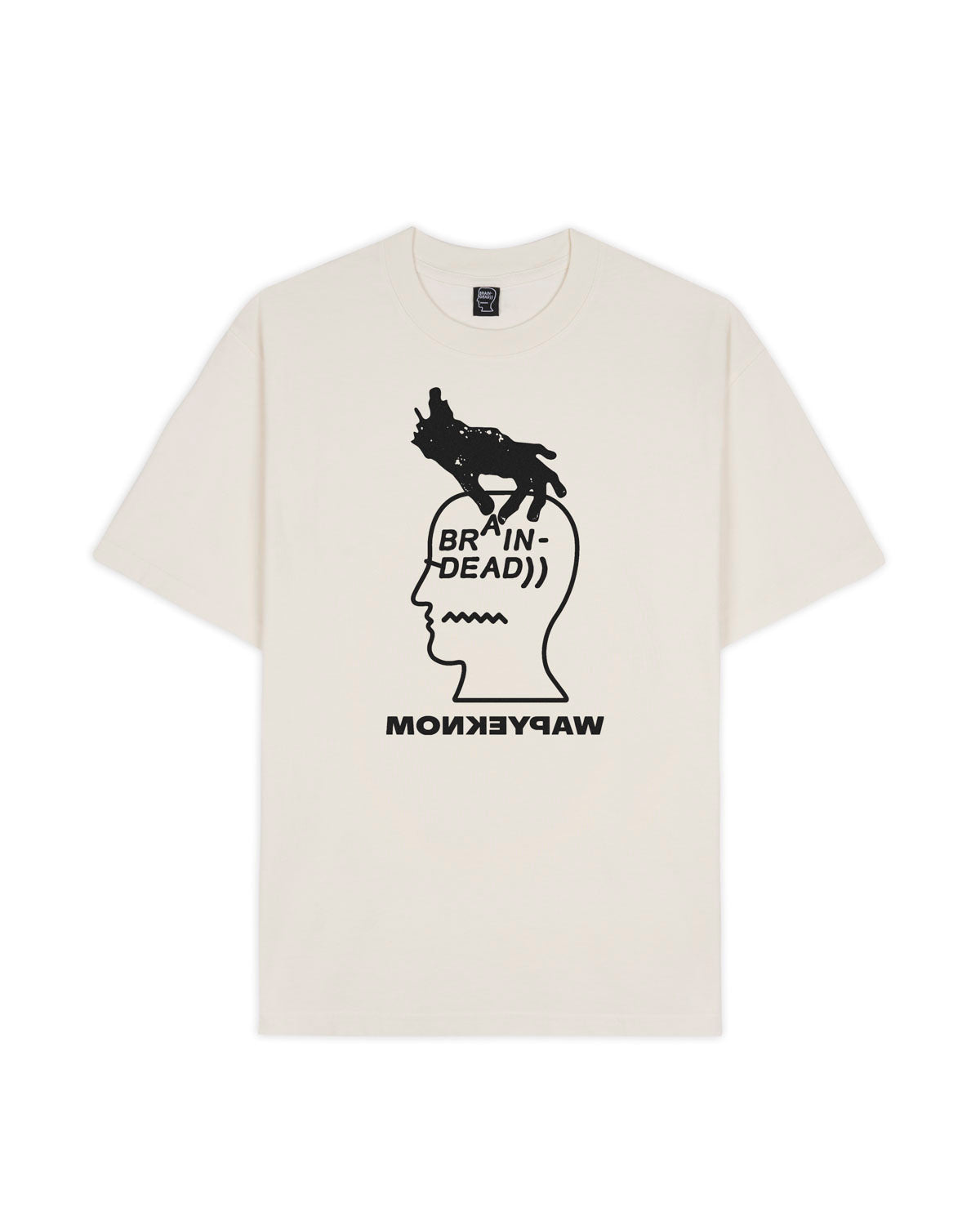 Brain Dead x Monkeypaw Logo Lockup T-shirt - Natural