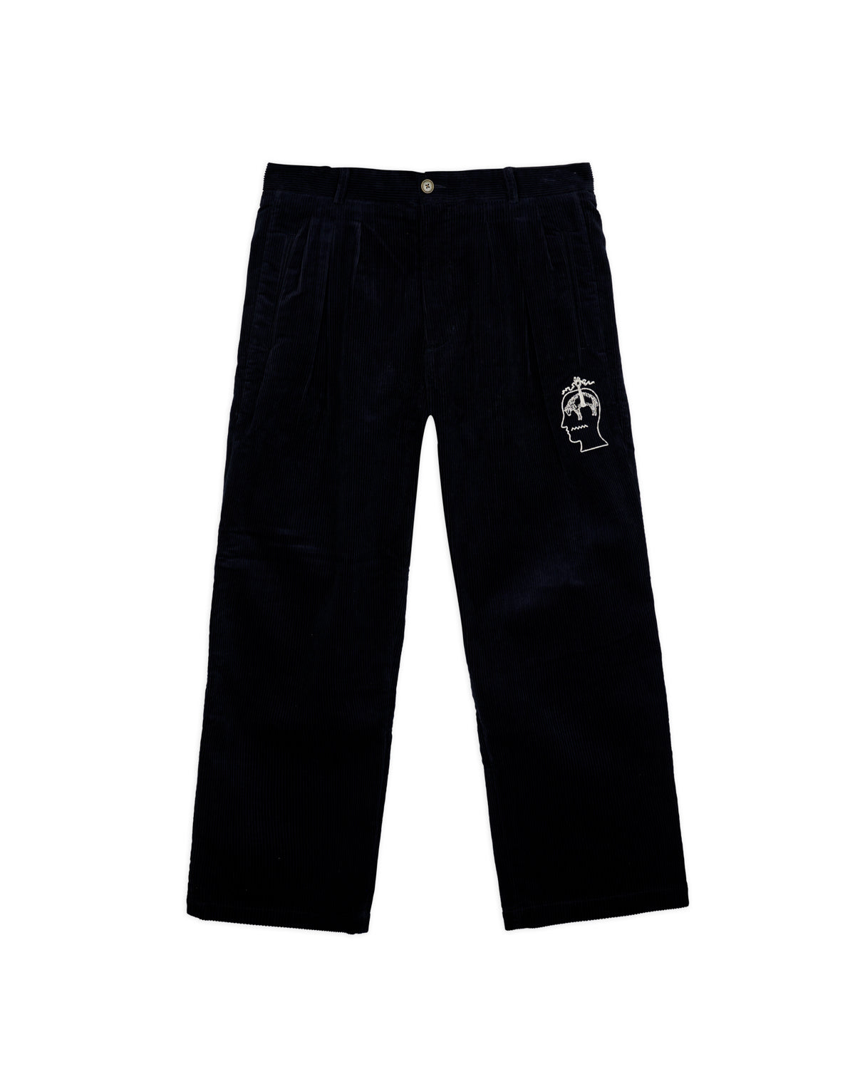 Brooks Brothers California Pleated Corduroy Trouser - Midnight