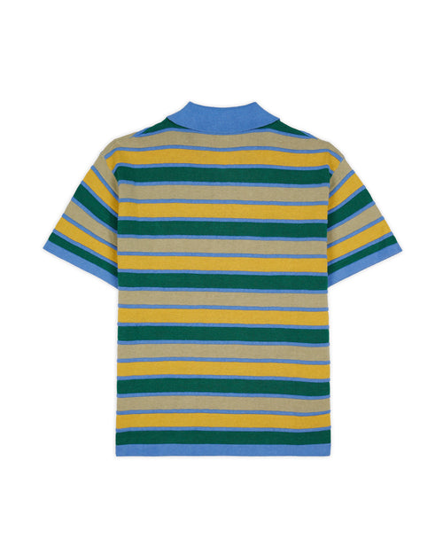 Lifted Stripe Half Zip Shirt - Yellow Multi 2