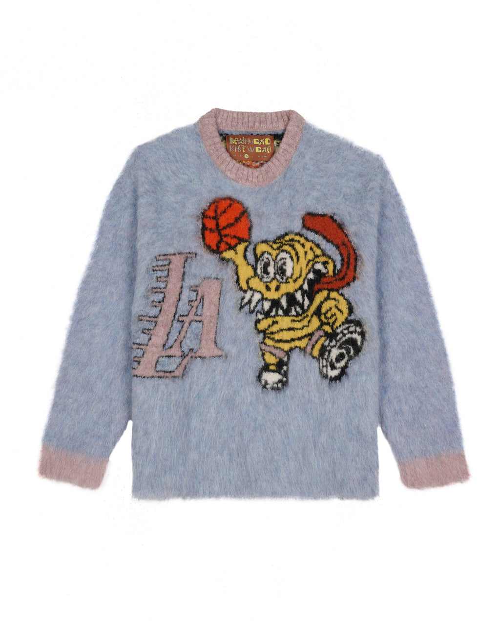 Brain Dead x NBA Los Angeles Lakers Alpaca Sweater - Ice 1