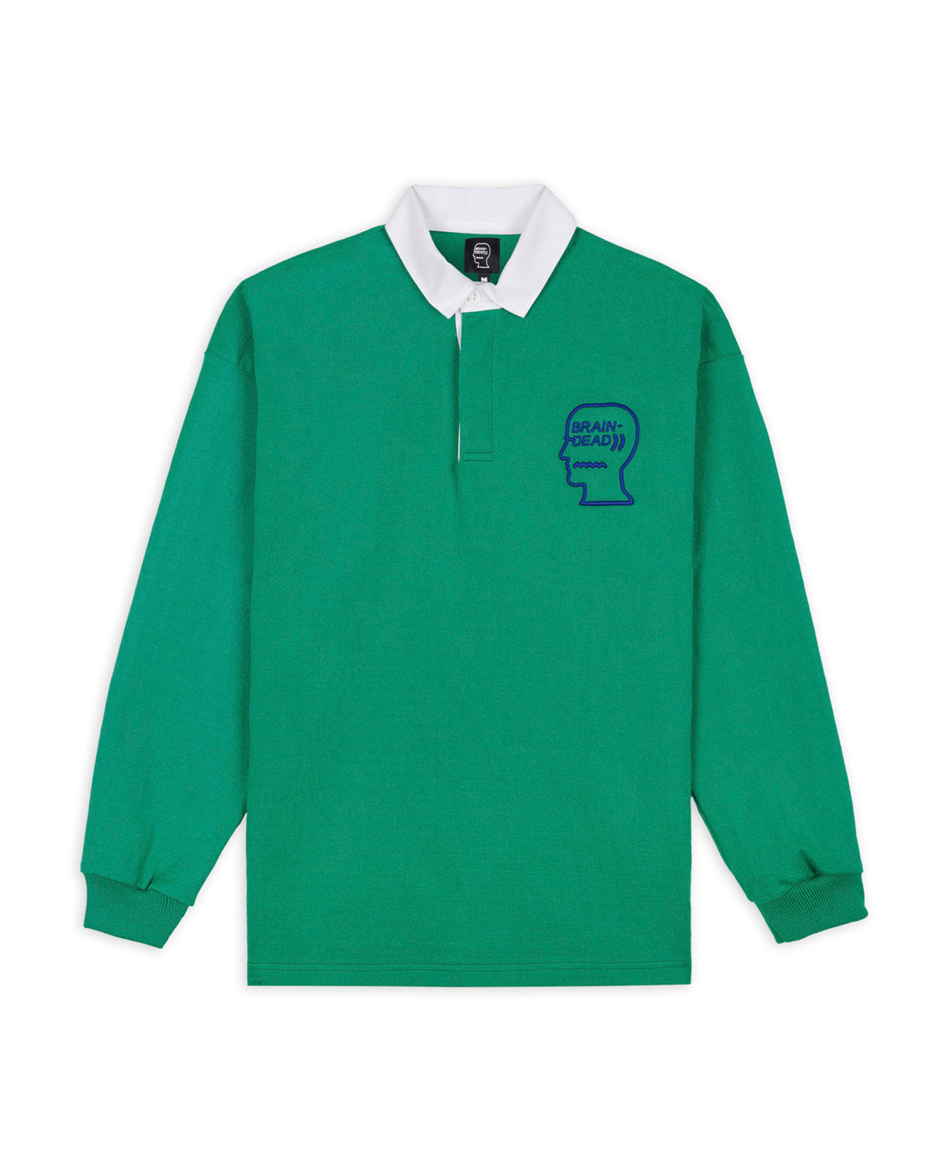 3D Embroidered Logohead Rugby Shirt - Green