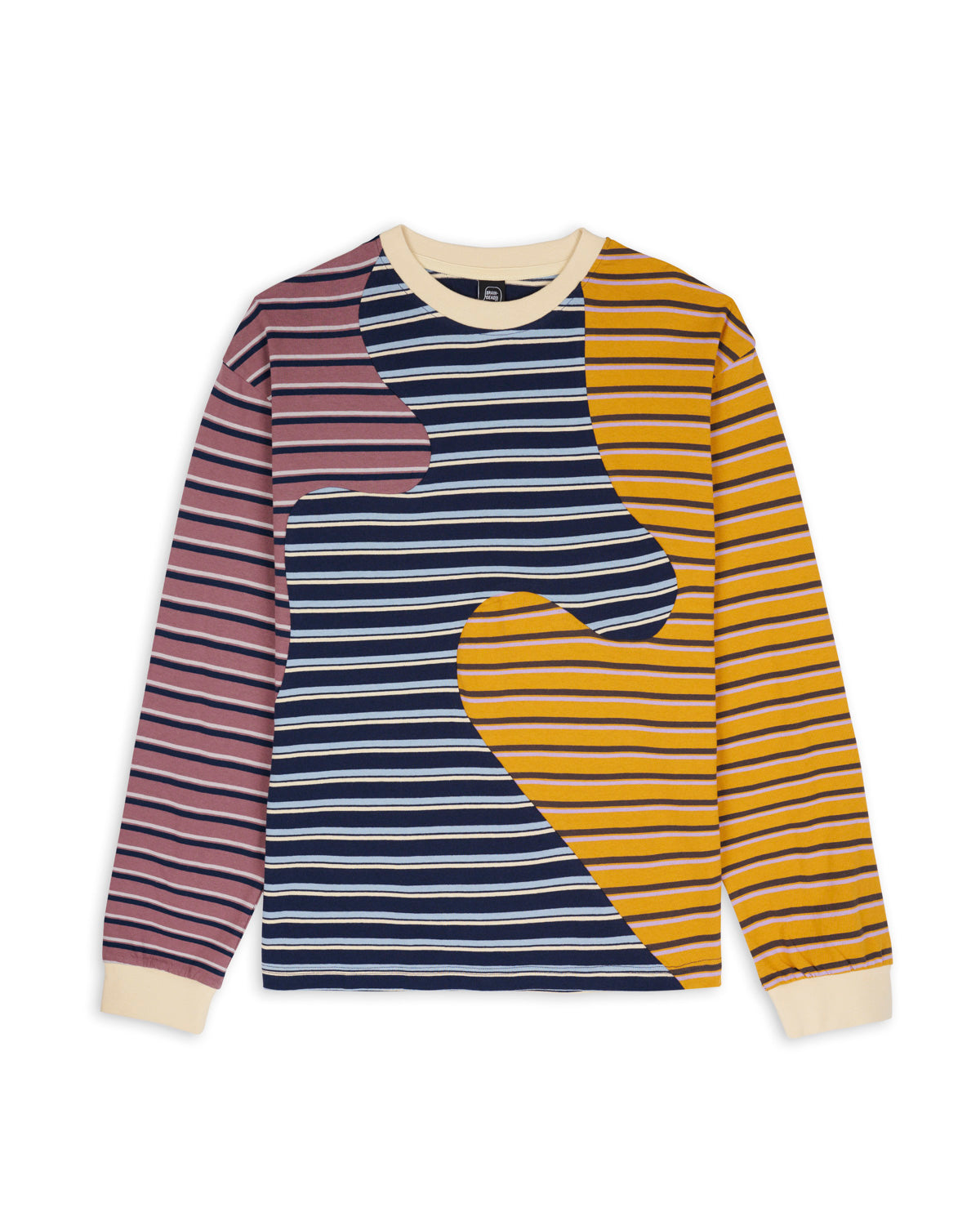 92 Organic Paneled Striped Long Sleeve - Cream Multi