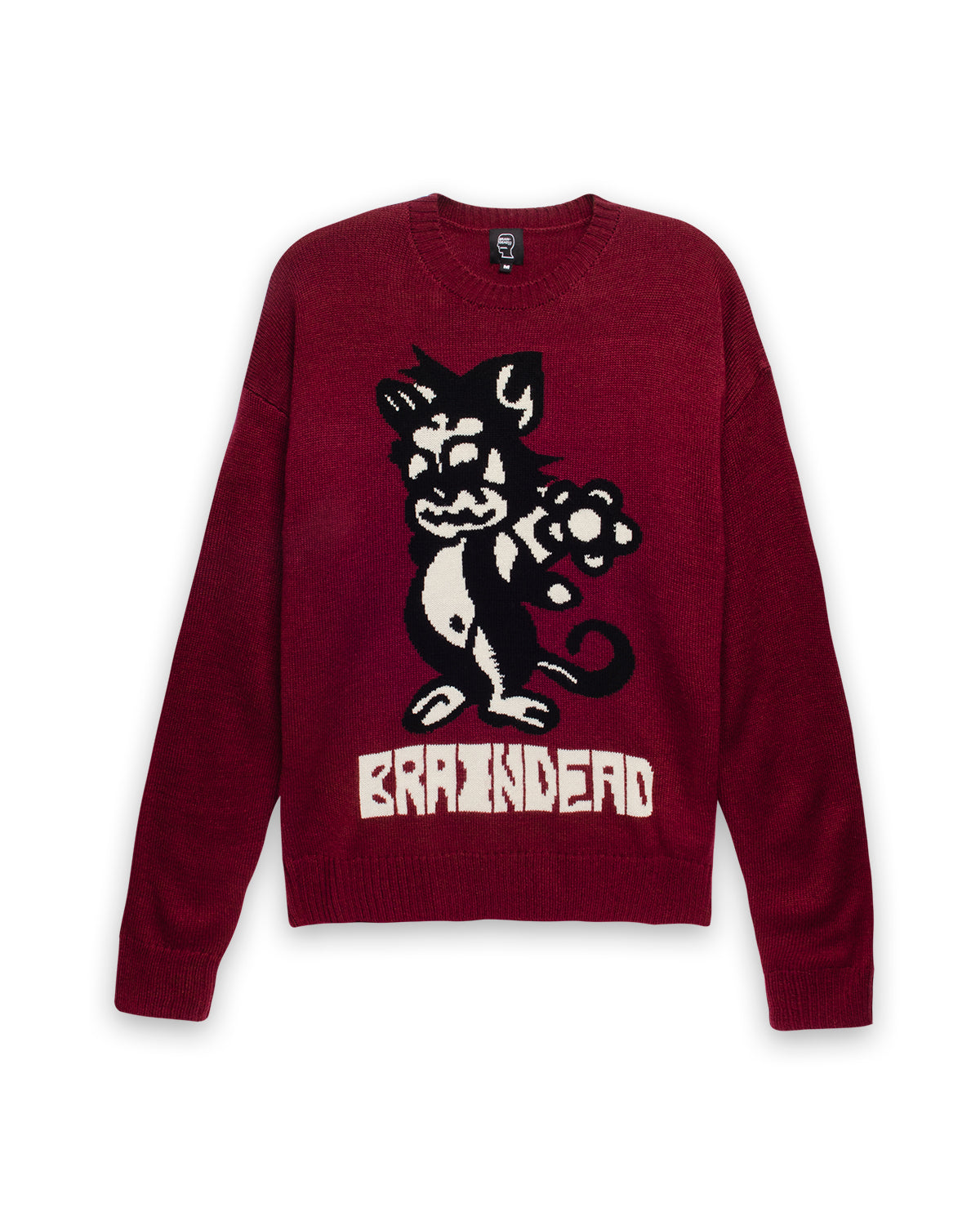 Meow Knit Sweater - Raspberry – Brain Dead