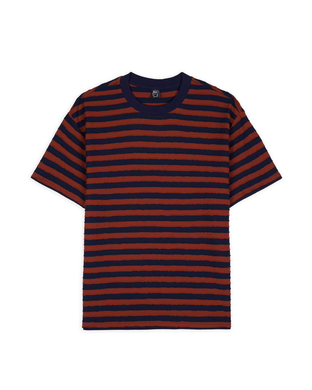 Denny Blaine Striped T-Shirt - Navy/Light Brown 1