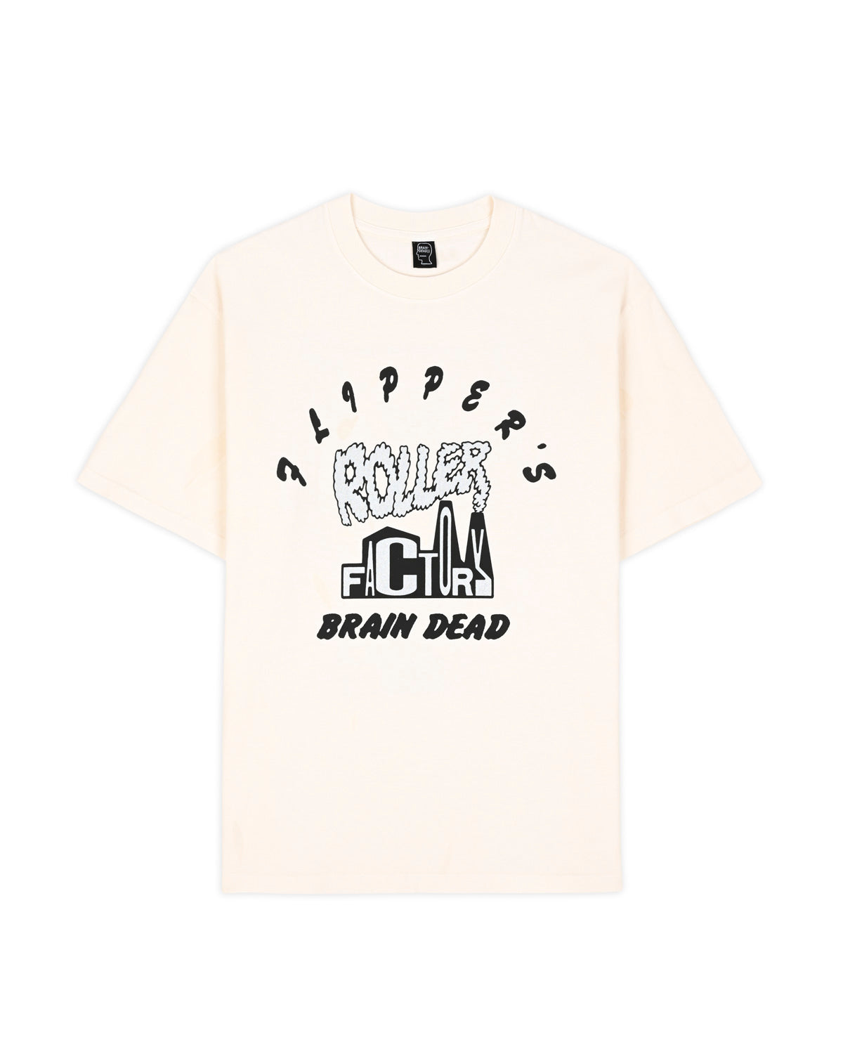 Brain Dead x Flippers Roller Factory T-shirt - Natural