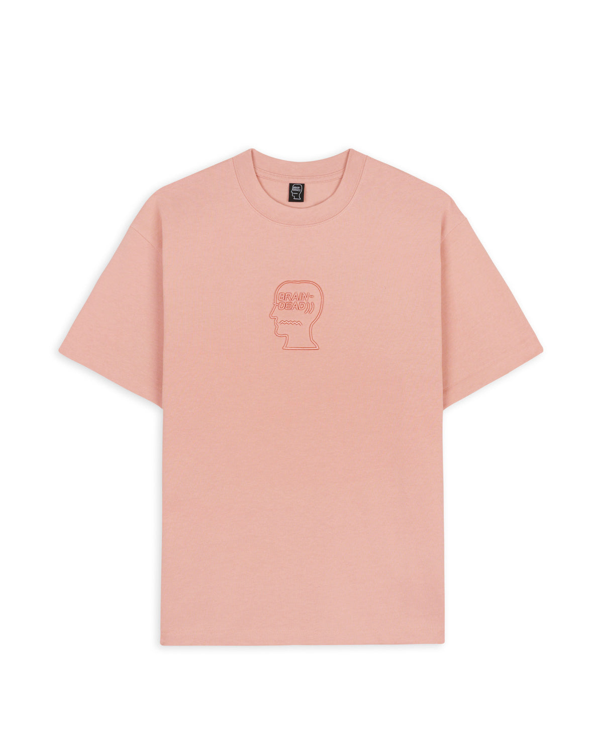 3D Embroidered Logohead Heavy Weight T-Shirt - Peach