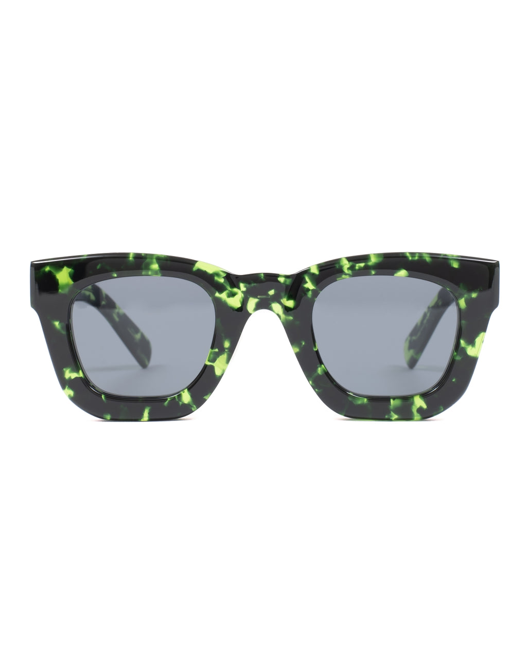 Free: AESTHETIC GRUNGE, black framed hippie sunglasses with green
