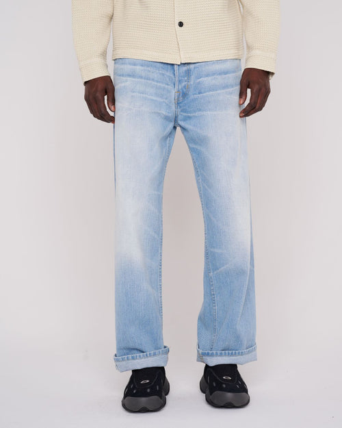 Type 00 14.1oz Selvedge Denim Pant - Light Washed Indigo 2