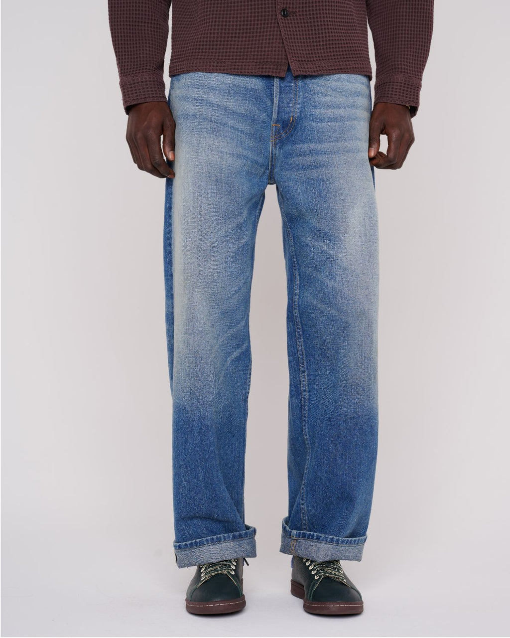 Type 00 14.1oz Selvedge Denim Pant - Washed Indigo 4