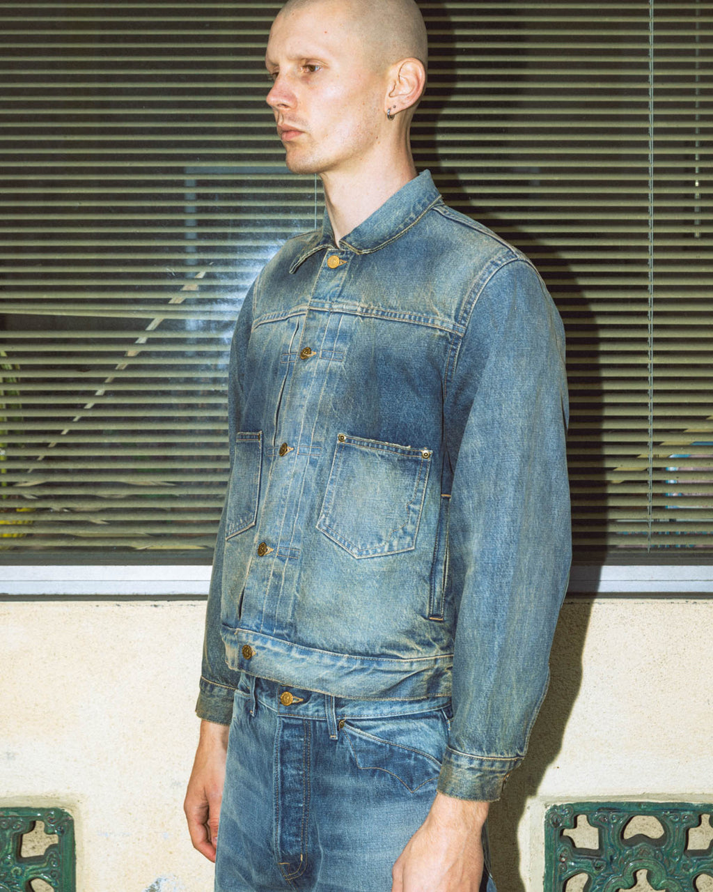 14.75oz Denim Trucker Jacket - Washed Indigo 4