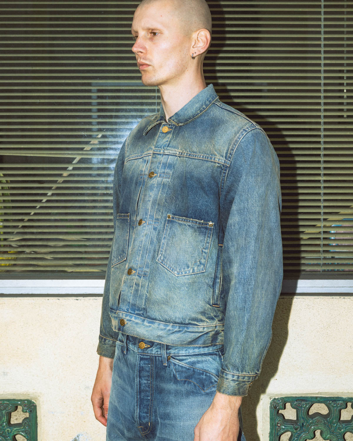 14.75oz Denim Trucker Jacket - Washed Indigo 4