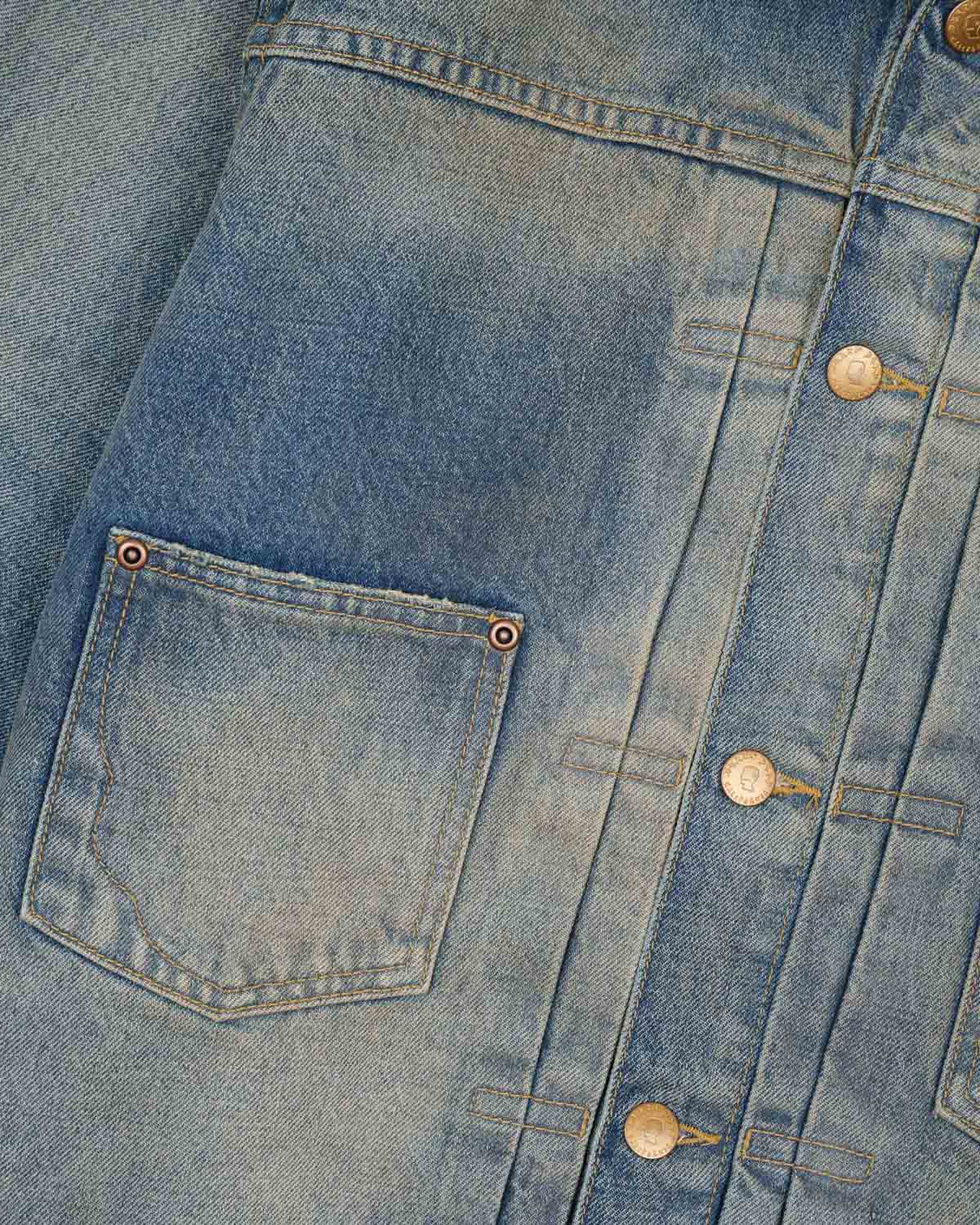 14.75oz Denim Trucker Jacket - Washed Indigo 2