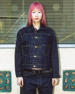 15.5oz Selvedge Denim Trucker Jacket -Rinsed Indigo 8