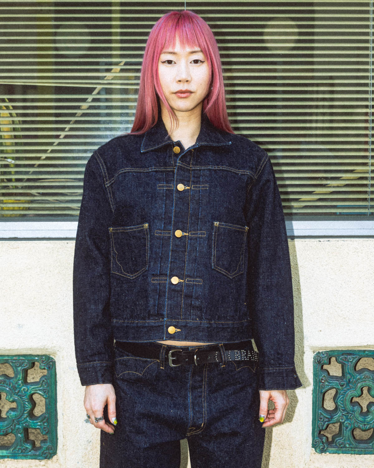 15.5oz Selvedge Denim Trucker Jacket -Rinsed Indigo 8