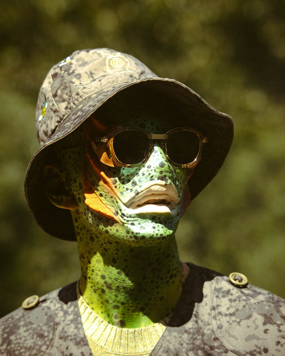 Brain Dead x South2 West8 Fishing Bucket Hat - Grey 2