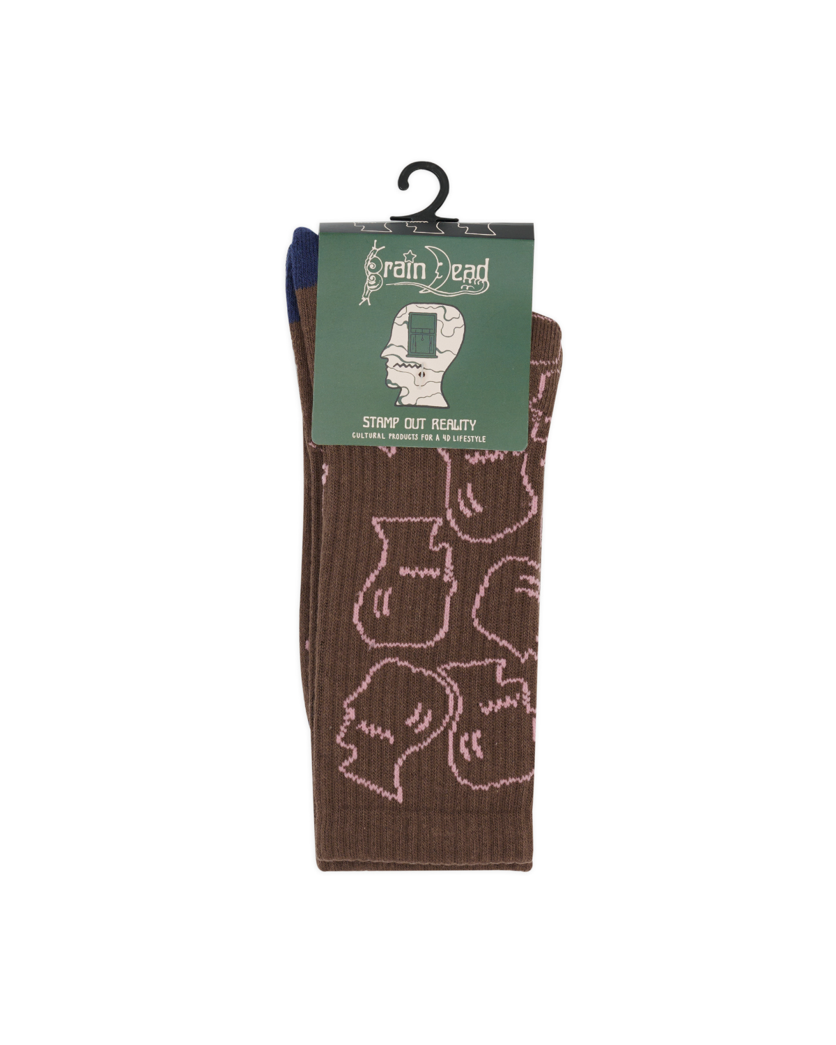 Logohead Crew Socks - Brown 3