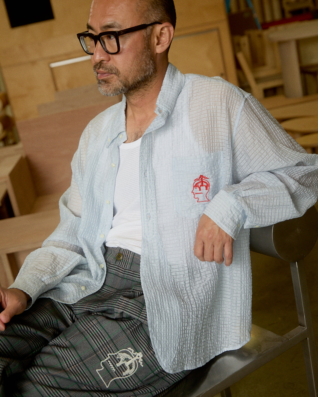 Brooks Brothers California Half Placket Oxford Button Up Shirt - Ice 2