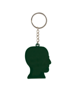 Logohead Keychain Checkered - Light Blue 2