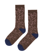 Logohead Crew Socks - Brown 1