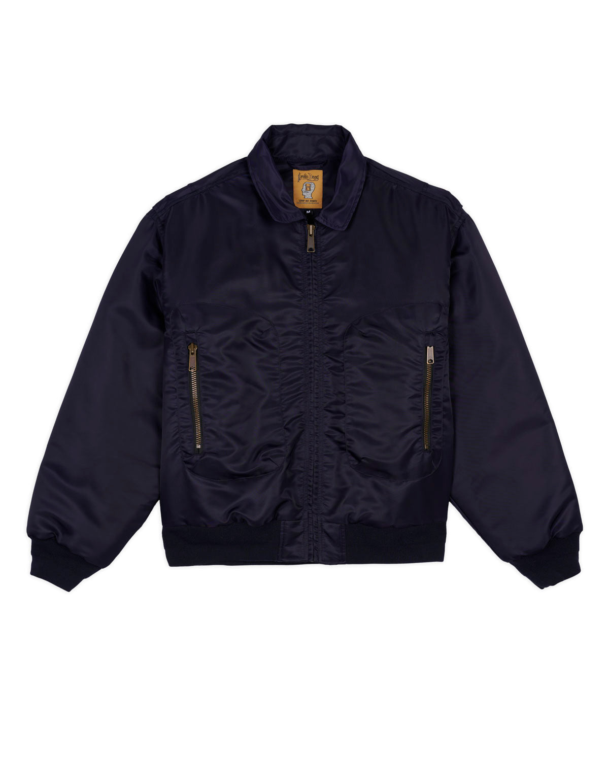 Navy blue aviator jacket best sale