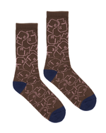 Logohead Crew Socks - Brown 2
