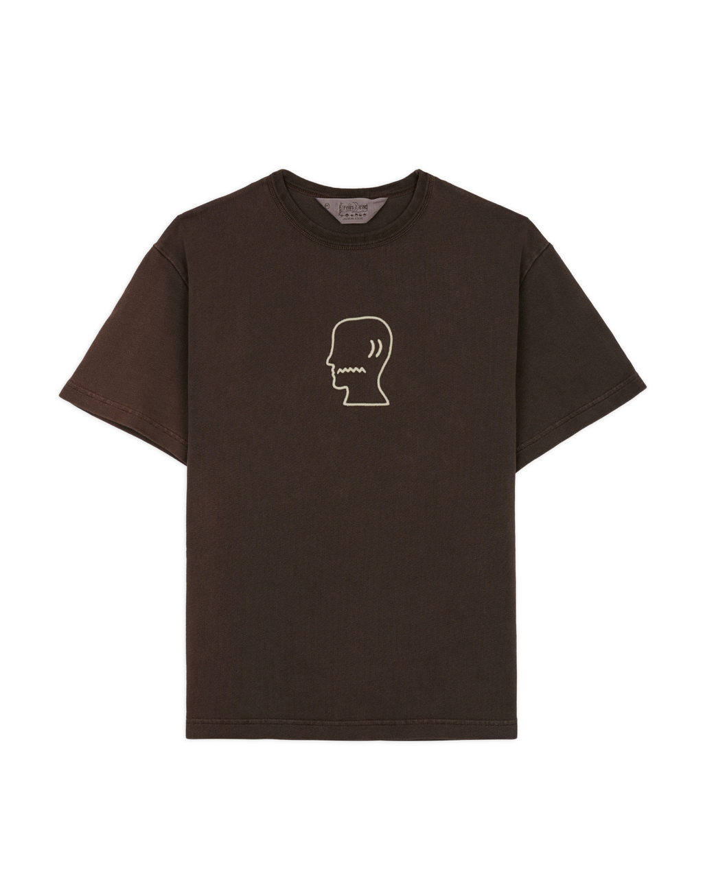 Heavyweight 3D Embroidery Logohead T-shirt - Brown