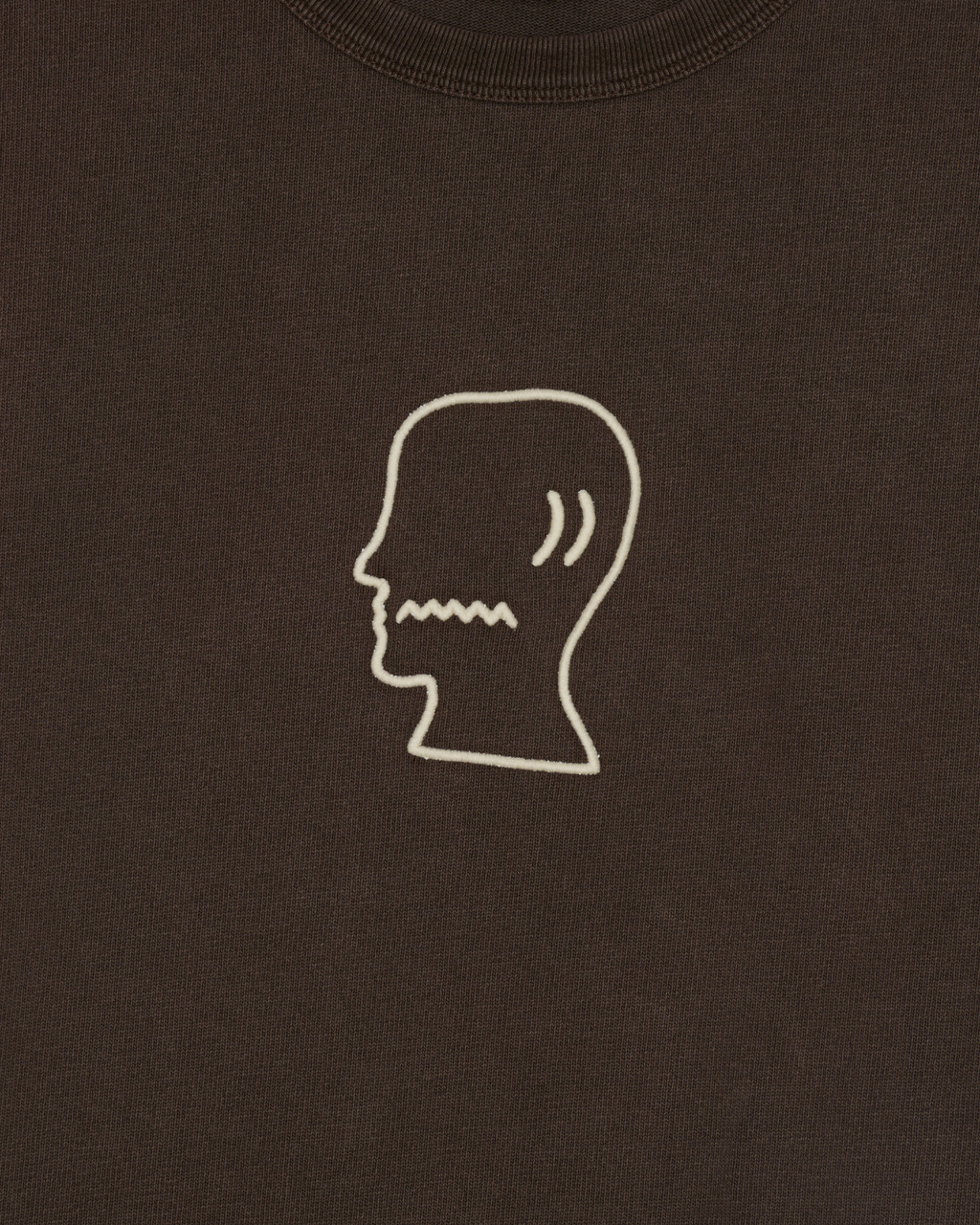 Heavyweight 3D Embroidery Logohead T-shirt - Brown 2