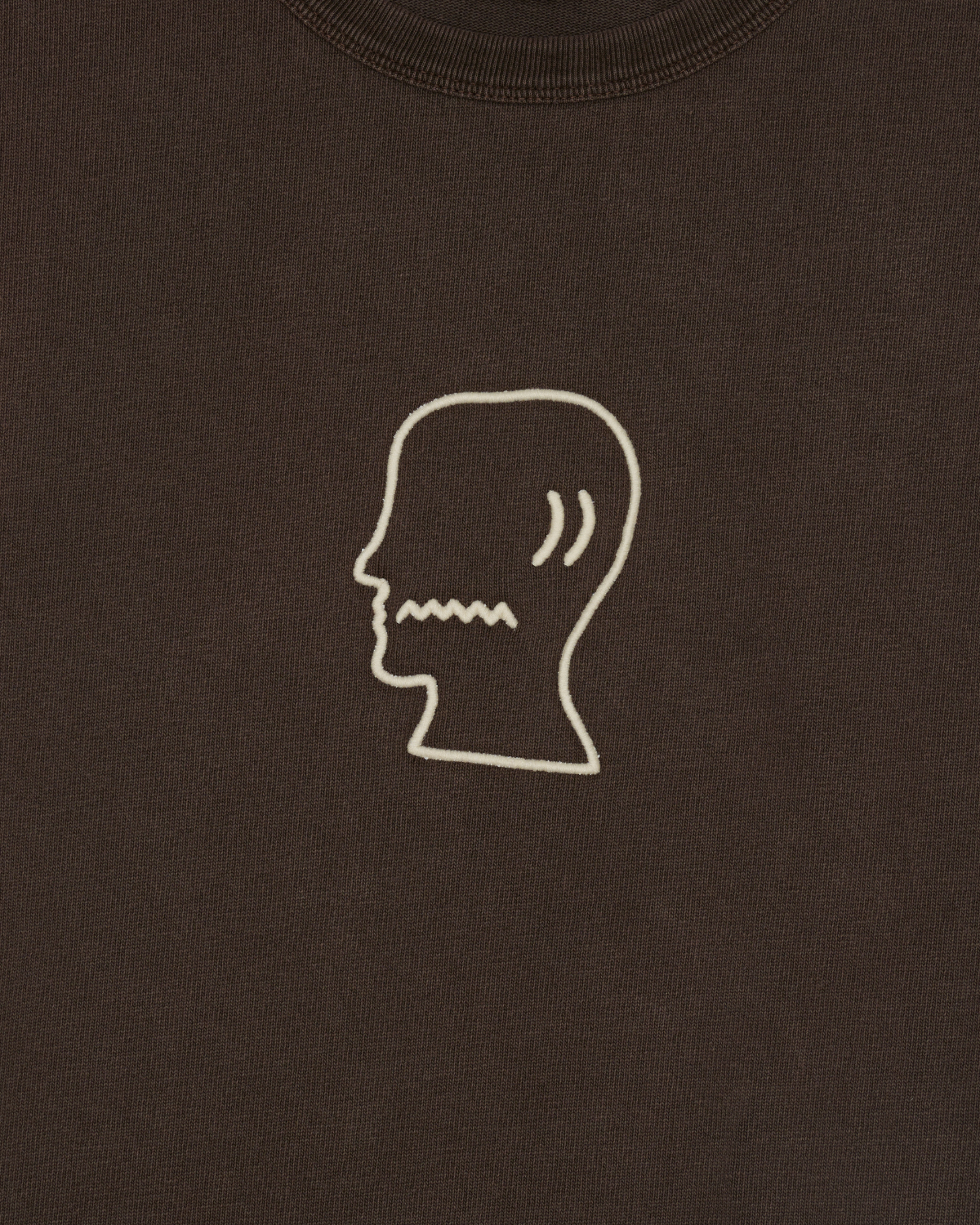 Heavyweight 3D Embroidery Logohead T-shirt - Brown 2