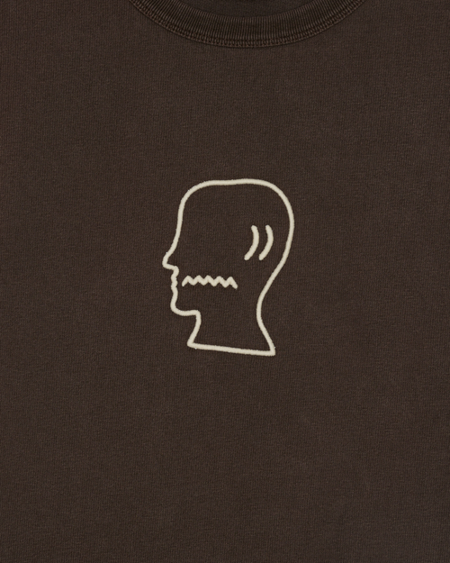 Heavyweight 3D Embroidery Logohead T-shirt - Brown 2