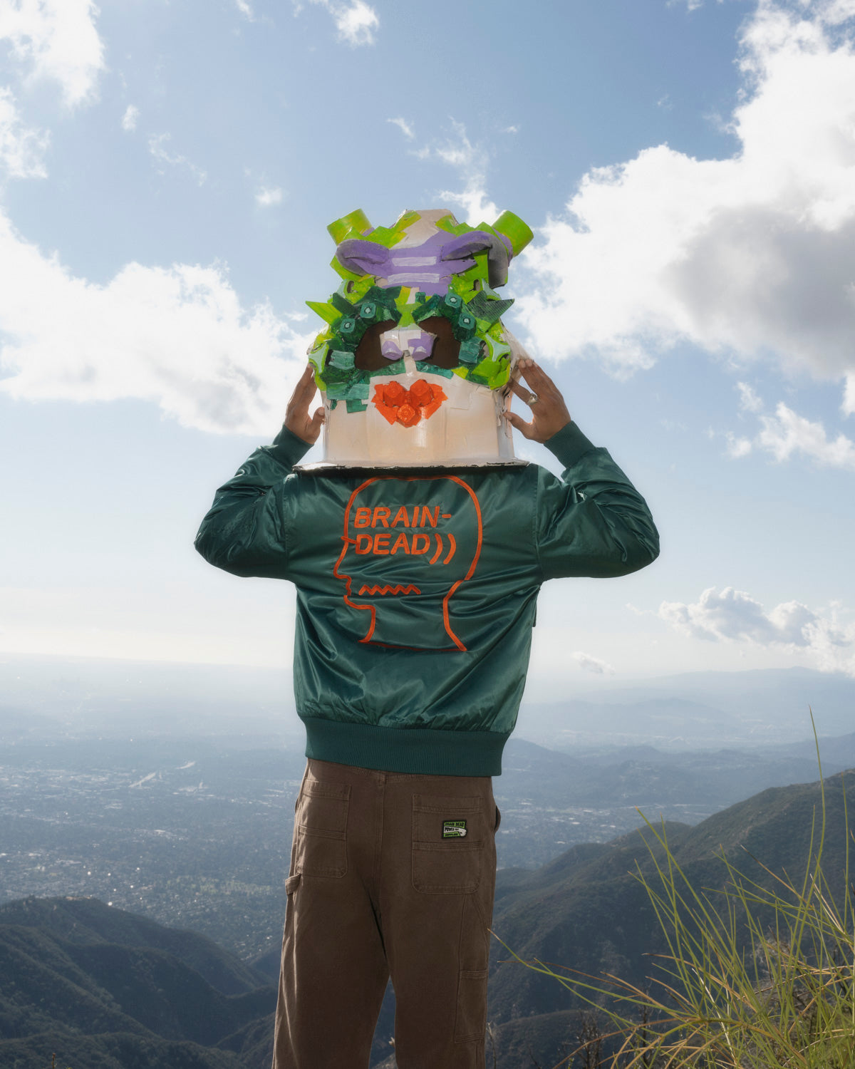 BRAIN DEAD アウター Brain Dead Equipment Tennis Zip Jacket - Chocolate