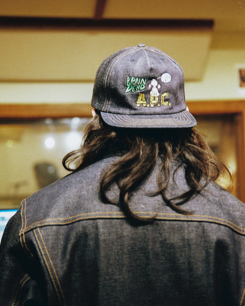 Brain Dead x A.P.C. Denim 5 Panel Hat - Indigo 2