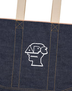 Brain Dead x A.P.C. Printed Selvedge Denim Tote Bag- Indigo 2