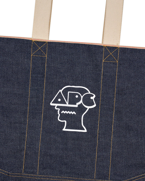 Brain Dead x A.P.C. Printed Selvedge Denim Tote Bag - Indigo 2