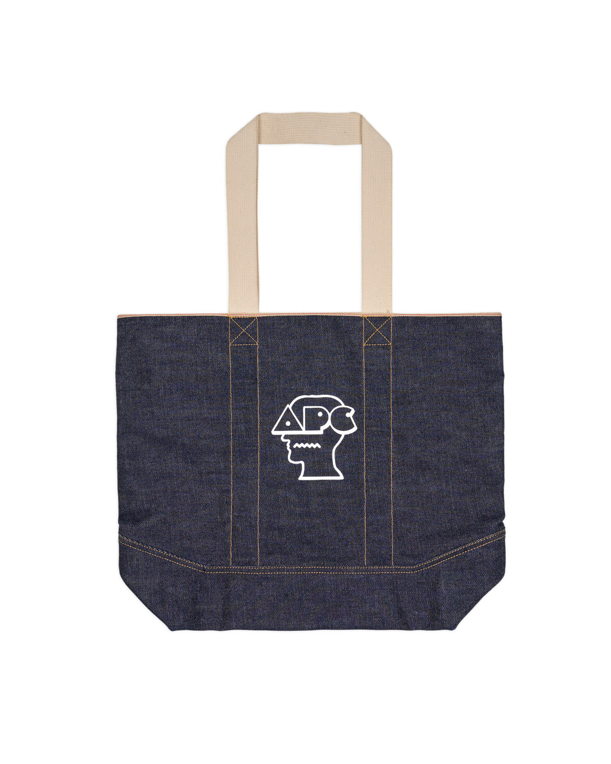 Brain Dead x A.P.C. Printed Selvedge Denim Tote Bag- Indigo 1