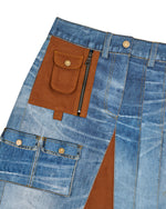Brain Dead x Andersson Bell Denim Print Skirt - Blue 3