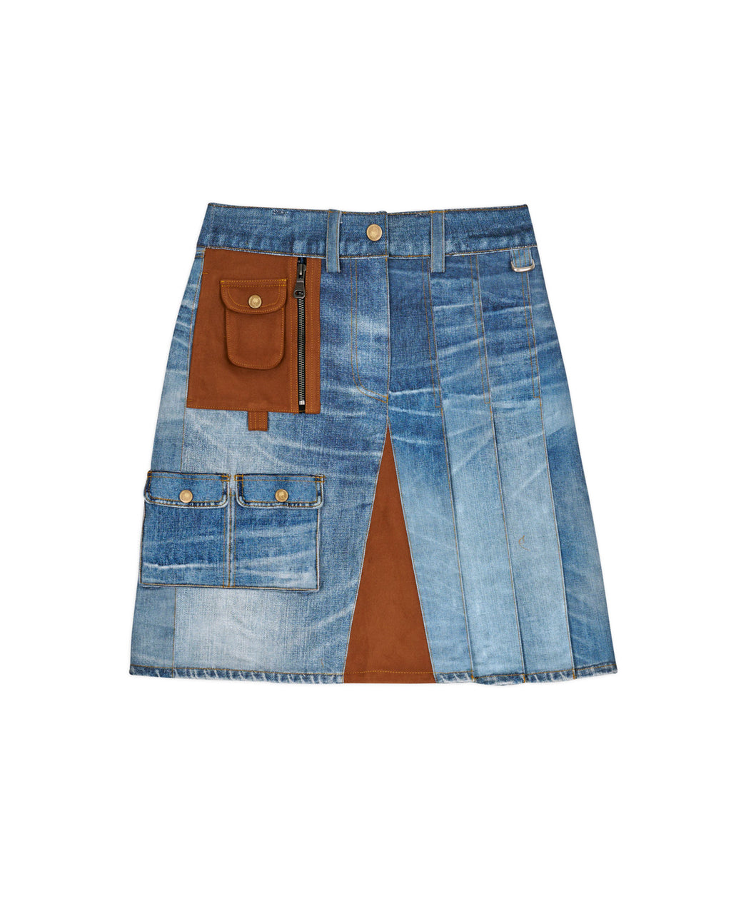 Brain Dead x Andersson Bell Denim Print Skirt - Blue