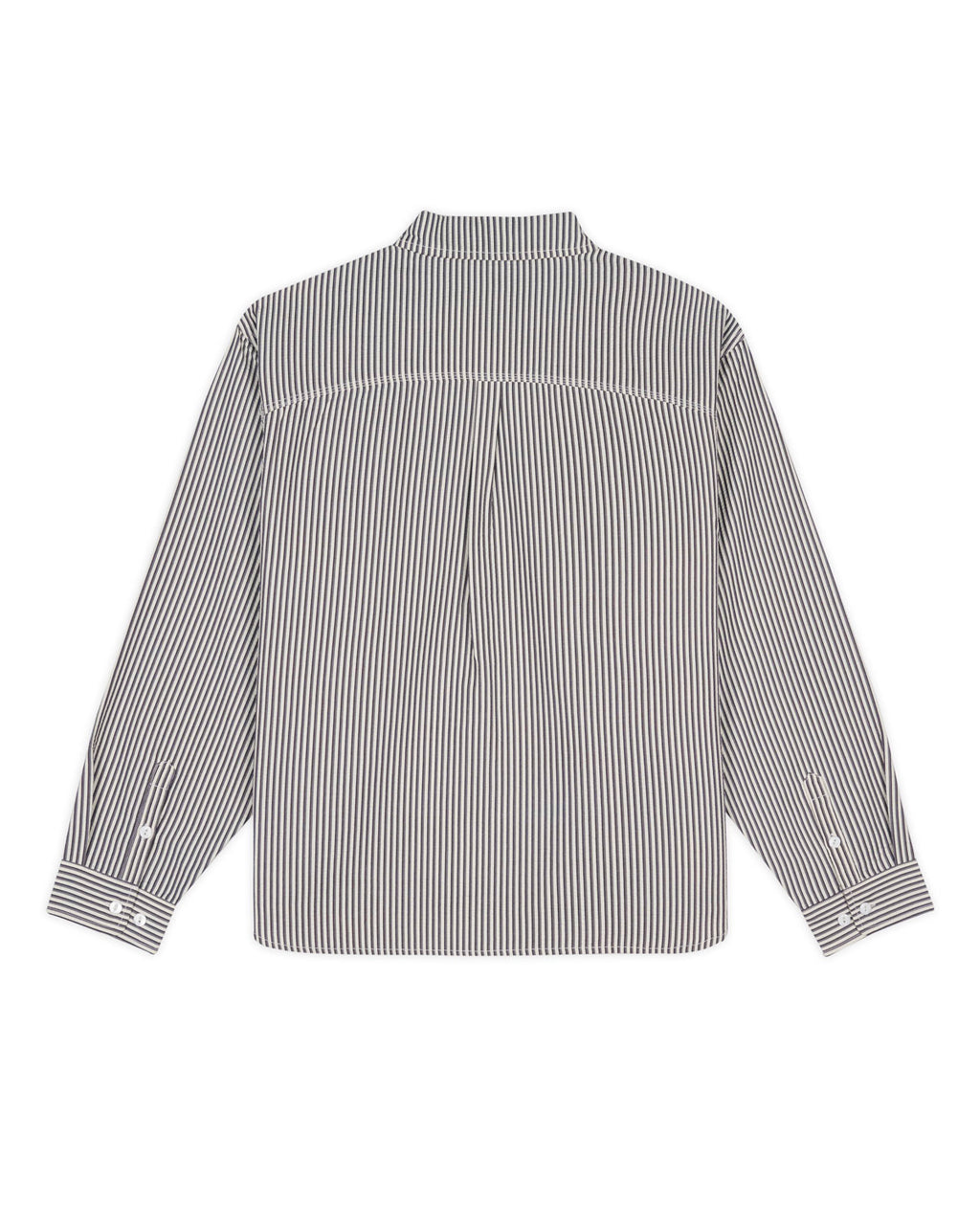 Angel Striped Half Zip Work Shirt - Natural 5