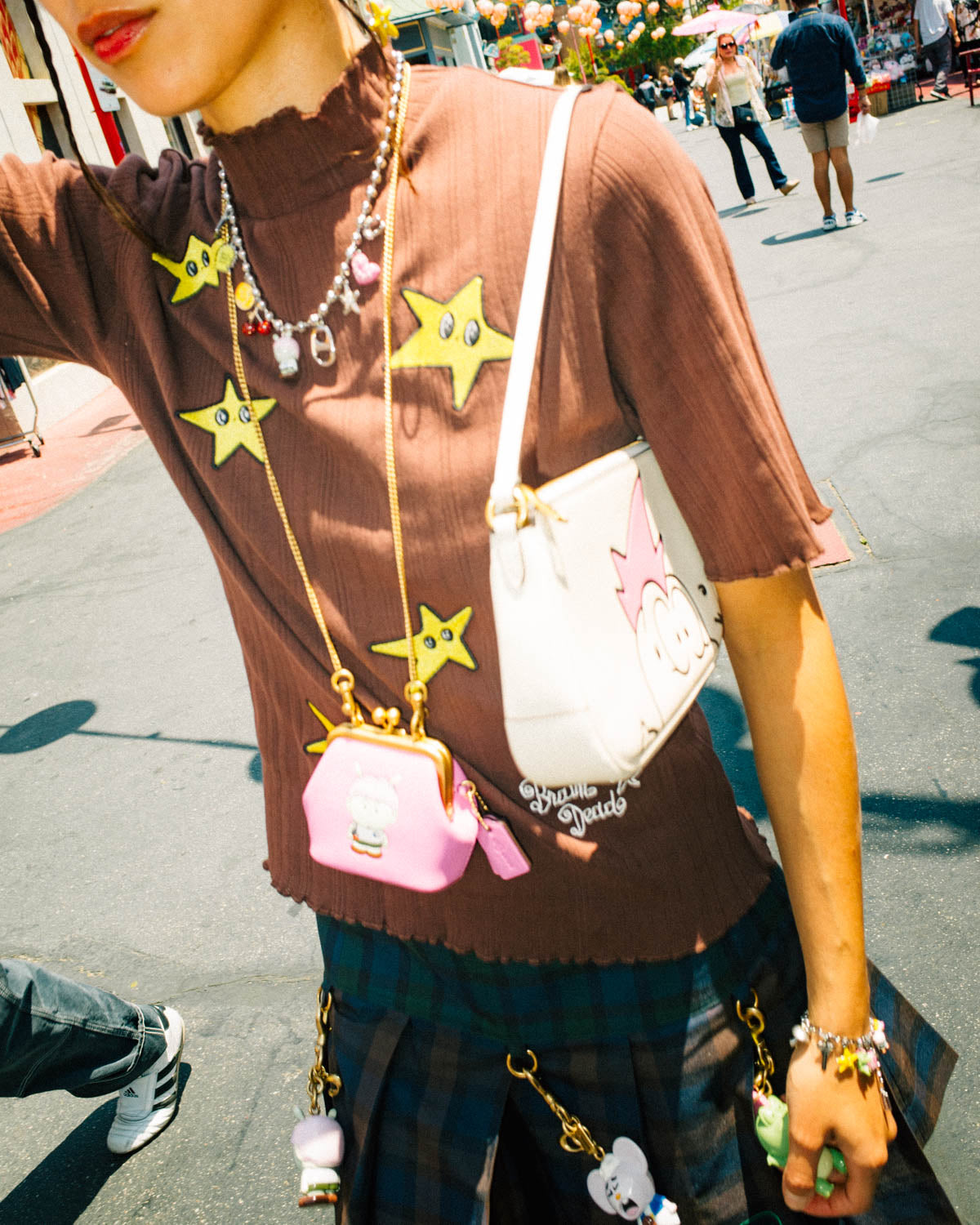 Brain Dead x Coach Pointelle Mockneck Top - Brown 4