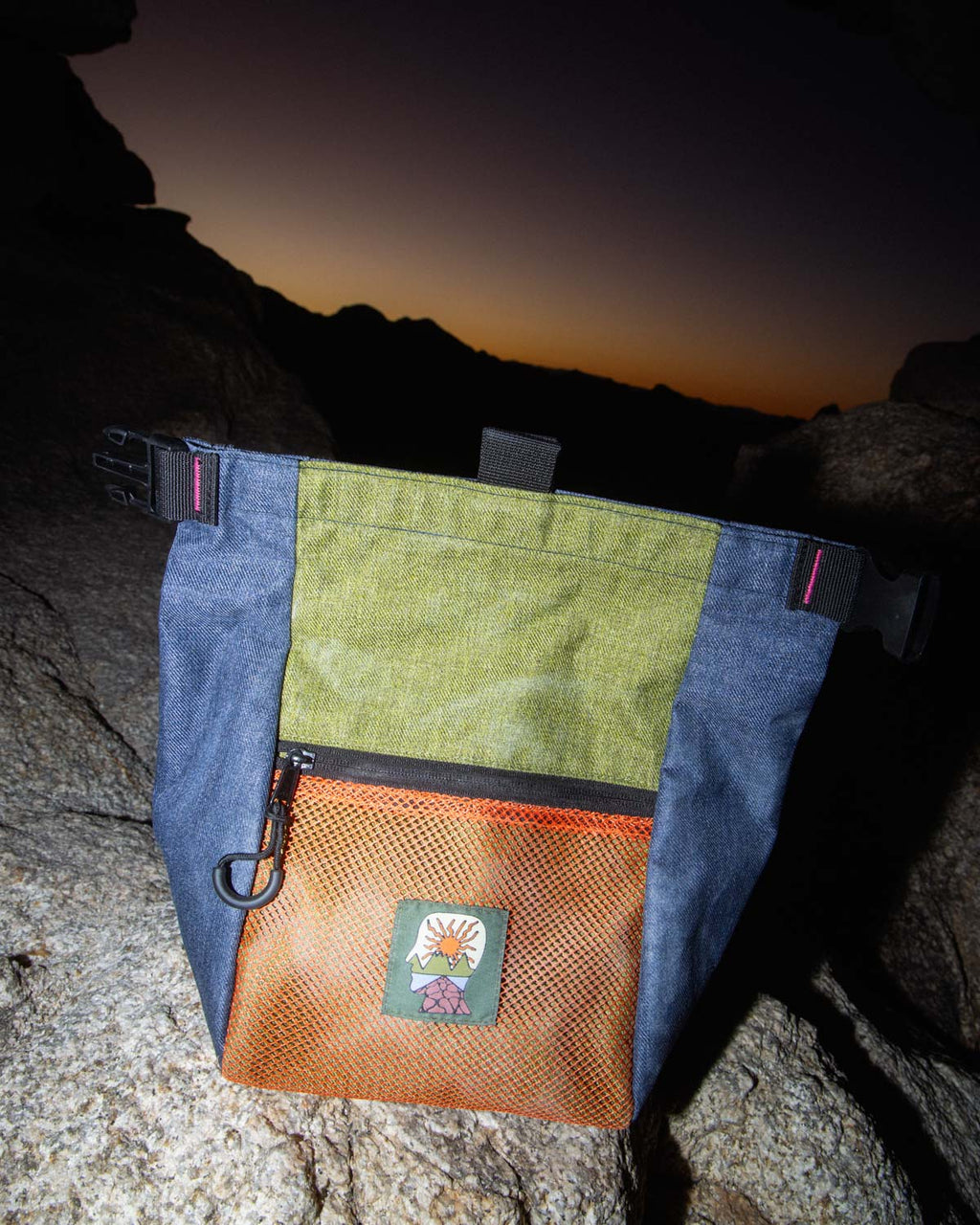 Large Brain Dead Equipment Chalk Bag - Green Multi 3