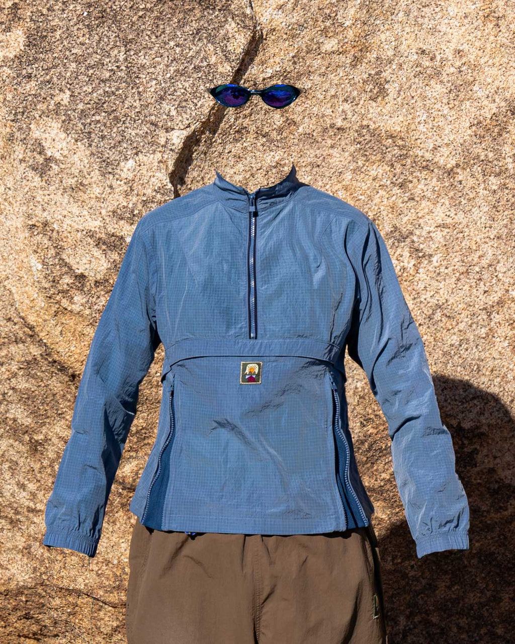 Brain Dead Equipment Tempo Zip Pullover - Slate Blue 2