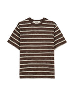Casey Striped T-shirt - Coffee 1