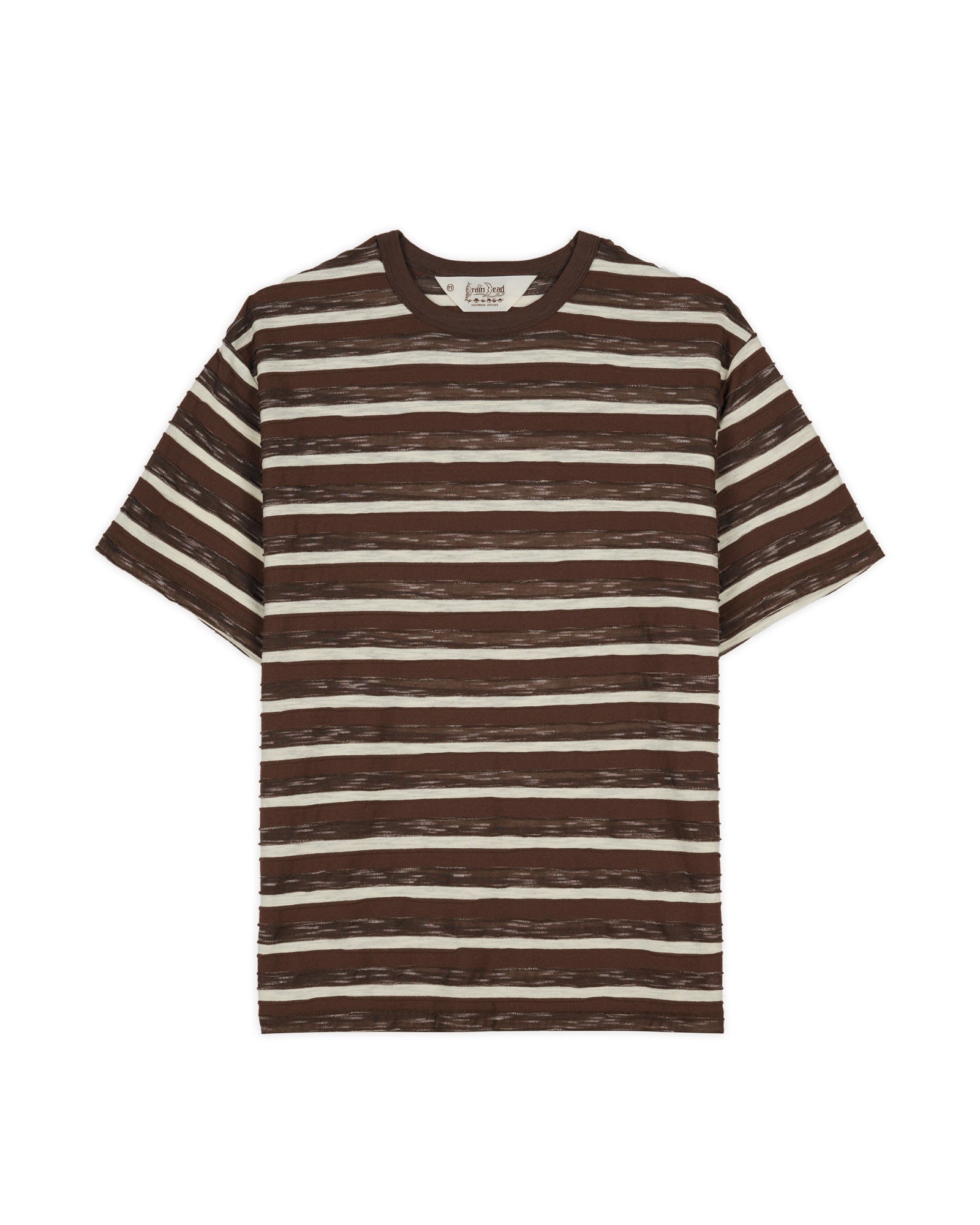 Casey Striped T-shirt - Coffee 1