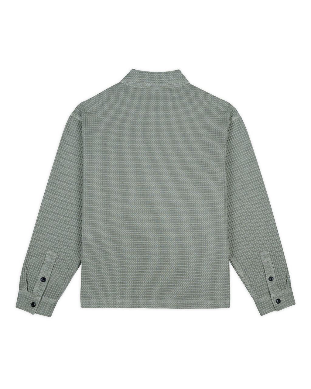 Waffle Button Front Shirt - Silver Pine 3