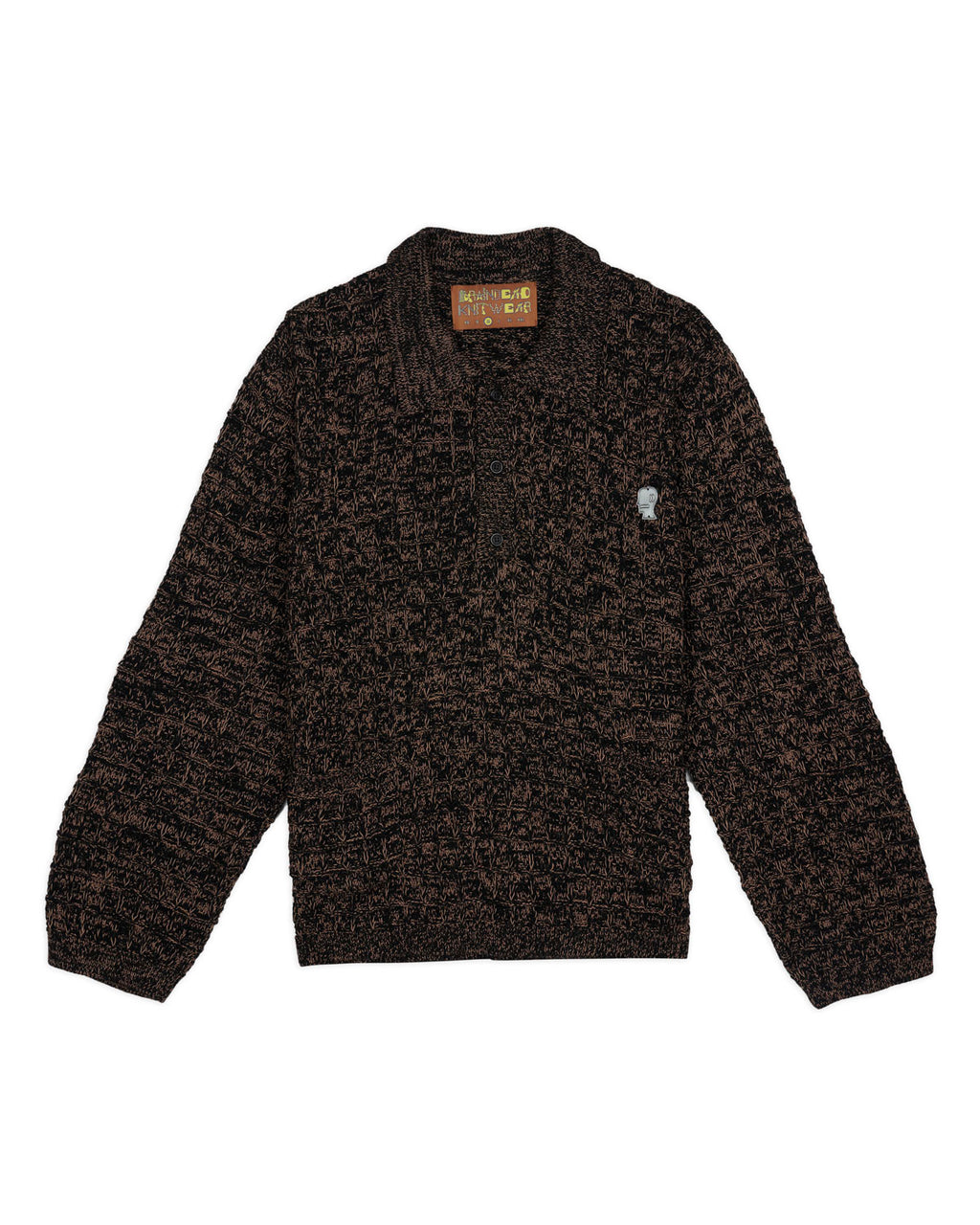 Waffle Pullover Sweater - Charcoal