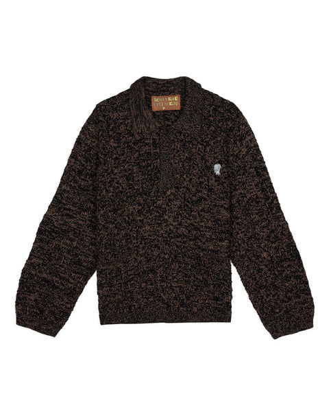 Waffle Pullover Sweater - Charcoal – Brain Dead
