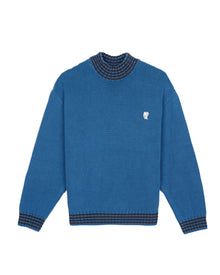 Turtle Neck Sweater - Blue
