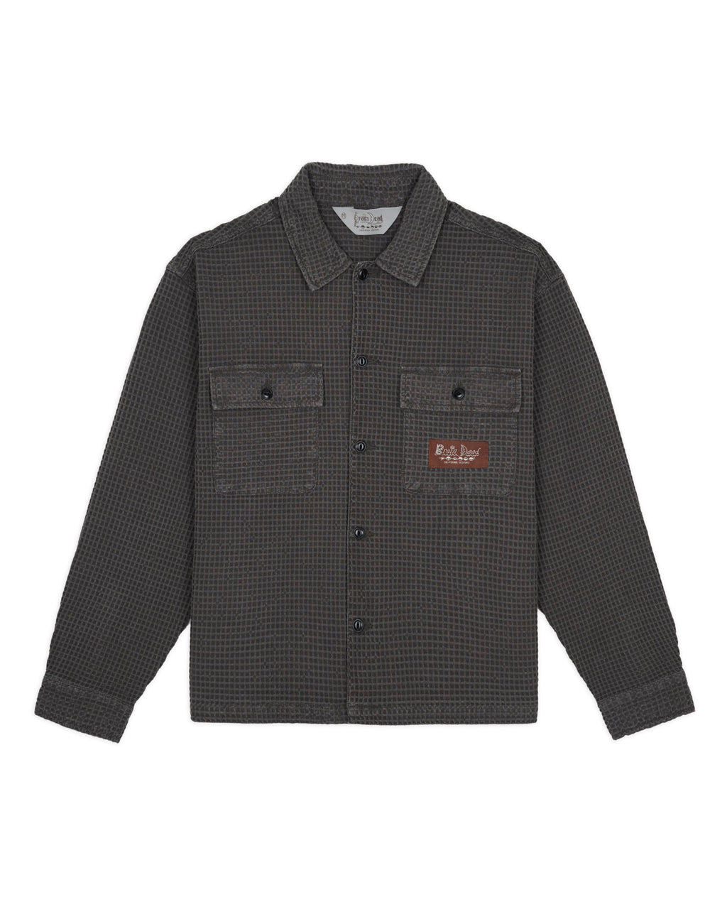 Waffle Button Front Shirt - Clay