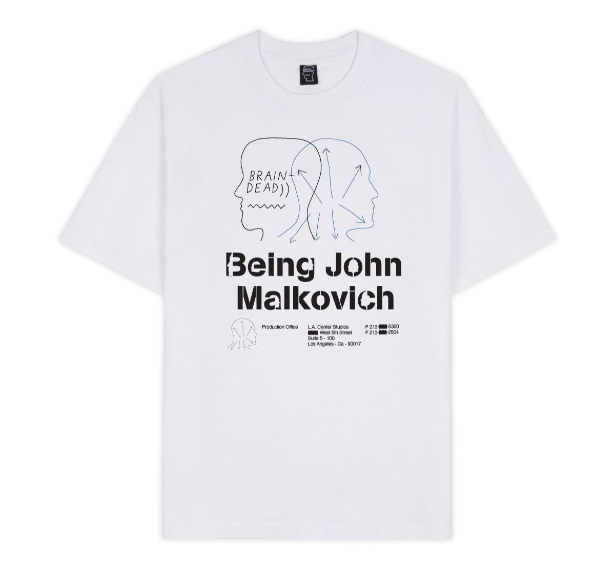 Brain Dead x Being John Malkovich Business Card T-shirt - White