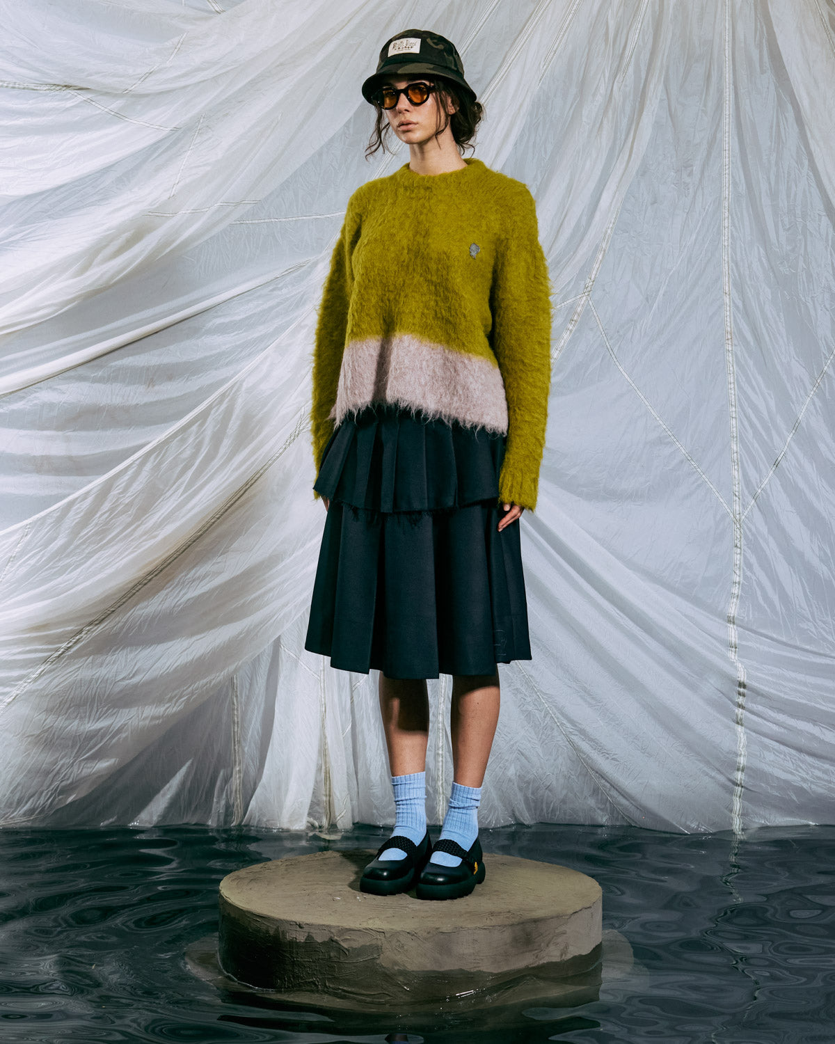 Super Hairy Boxy Knit Sweater - Lime 9